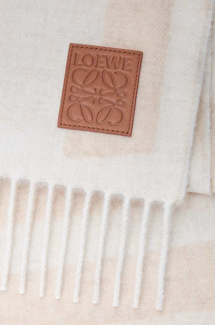 LOEWE Sciarpa in cashmere Light Beige/Beige
