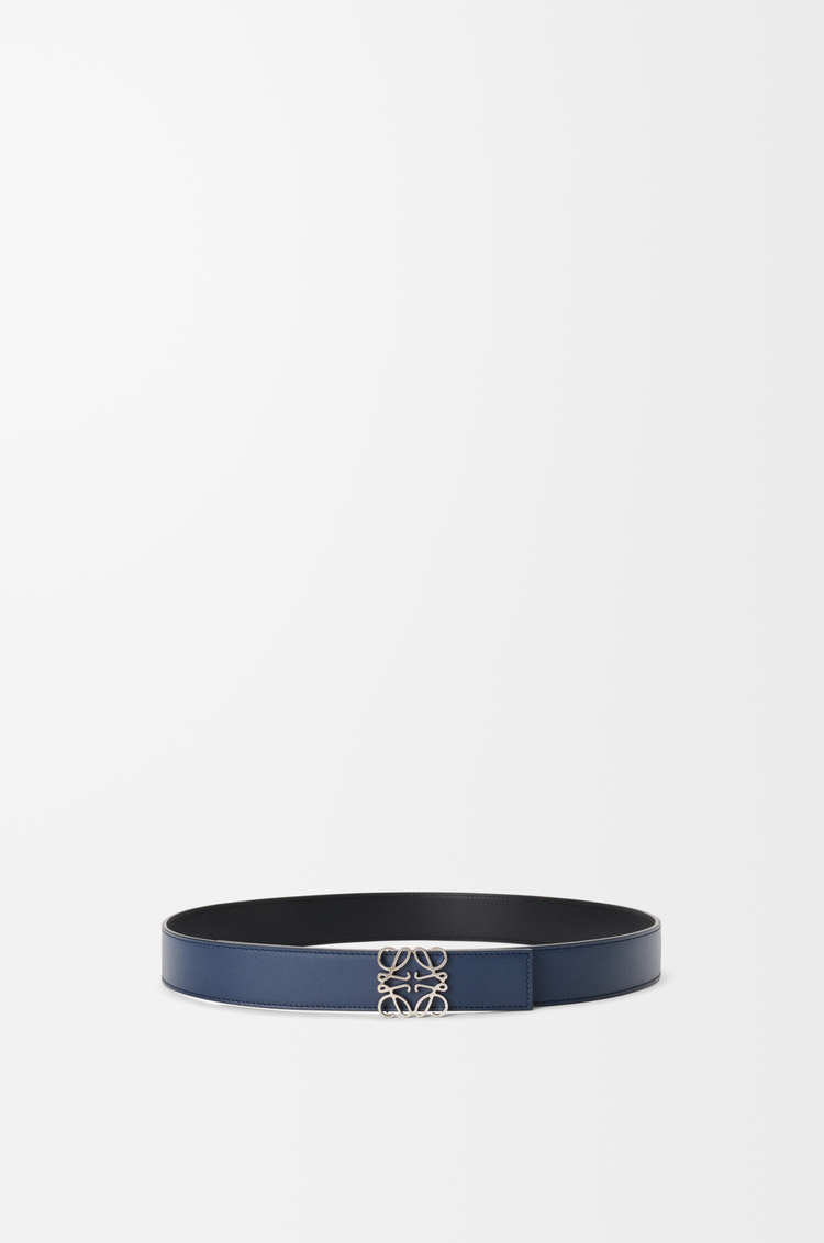 LOEWE リバーシブル アナグラム ベルト（スムースカーフ） オーシャン/ブラック/パラジウム