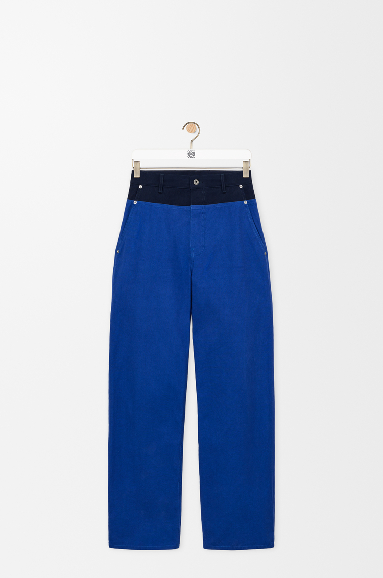 LOEWE Trousers in cotton Blue/Navy