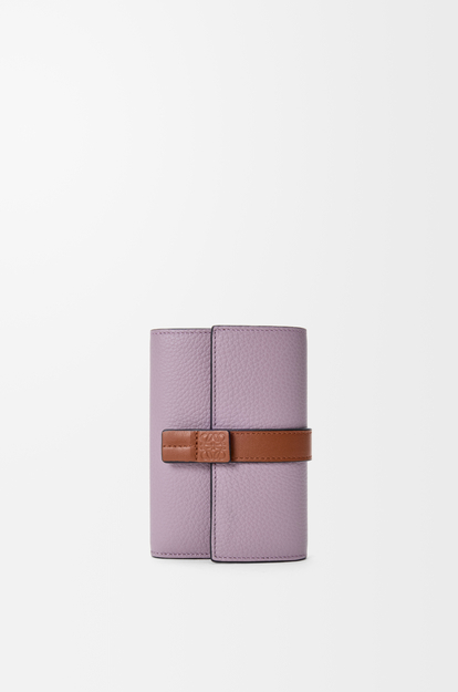 LOEWE Small vertical wallet in soft grained calfskin Dirty Mauve/Squirrel