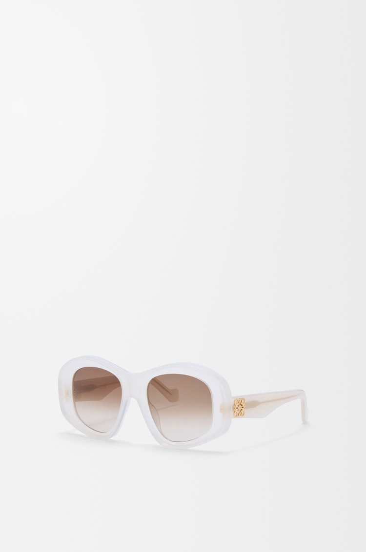 LOEWE Beveled Pentagon sunglasses Milky Ivory