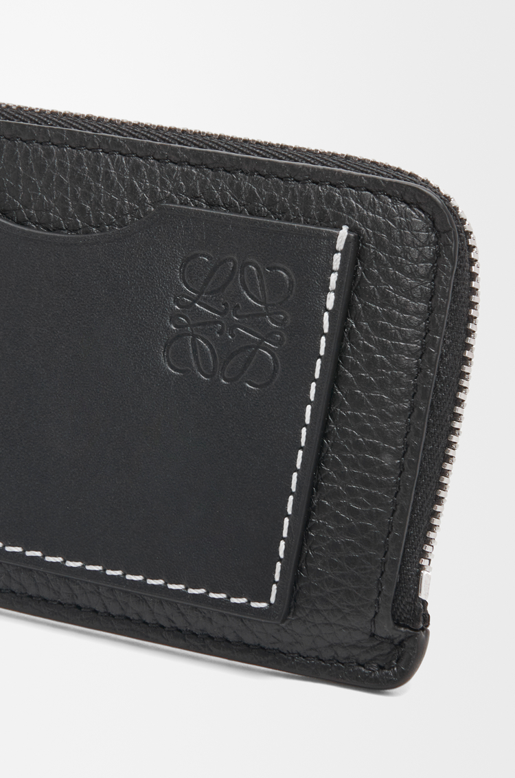 LOEWE Tarjetero-monedero en suave piel de ternera graneada Negro