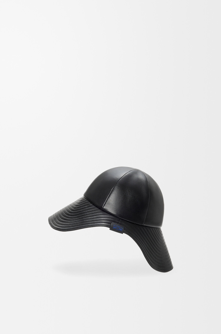 LOEWE Wanderhut aus Leder Schwarz