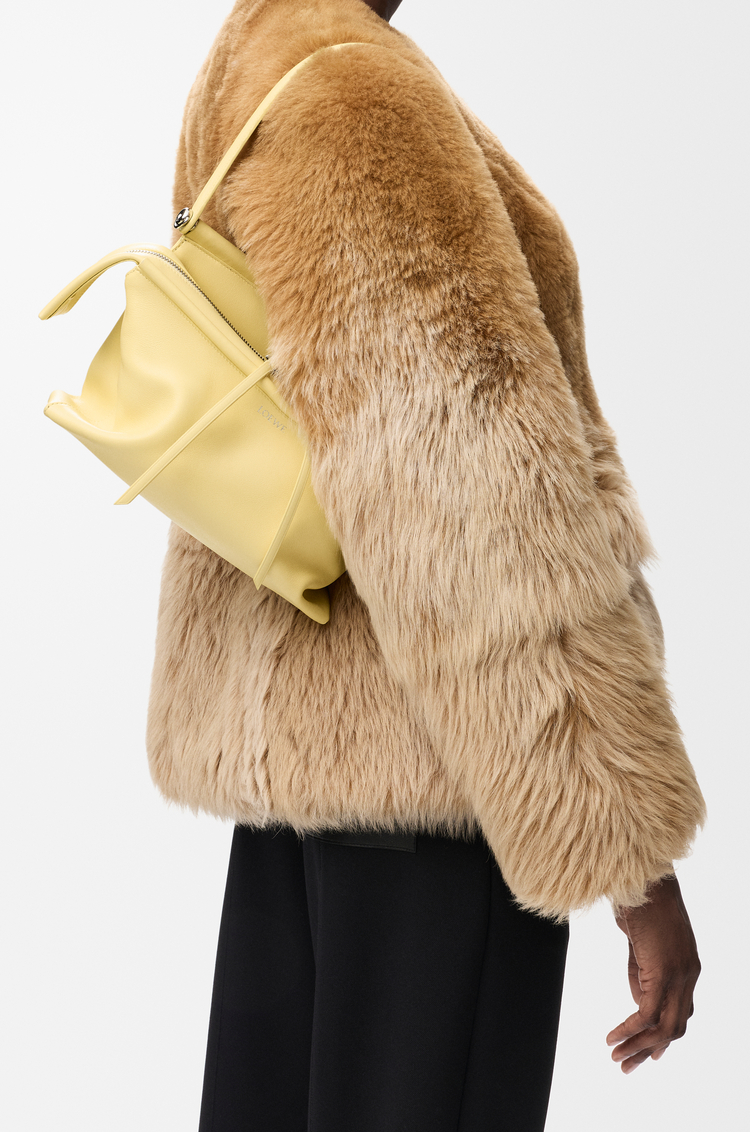 LOEWE Small Whisker bag in glazed calfskin Vanilla