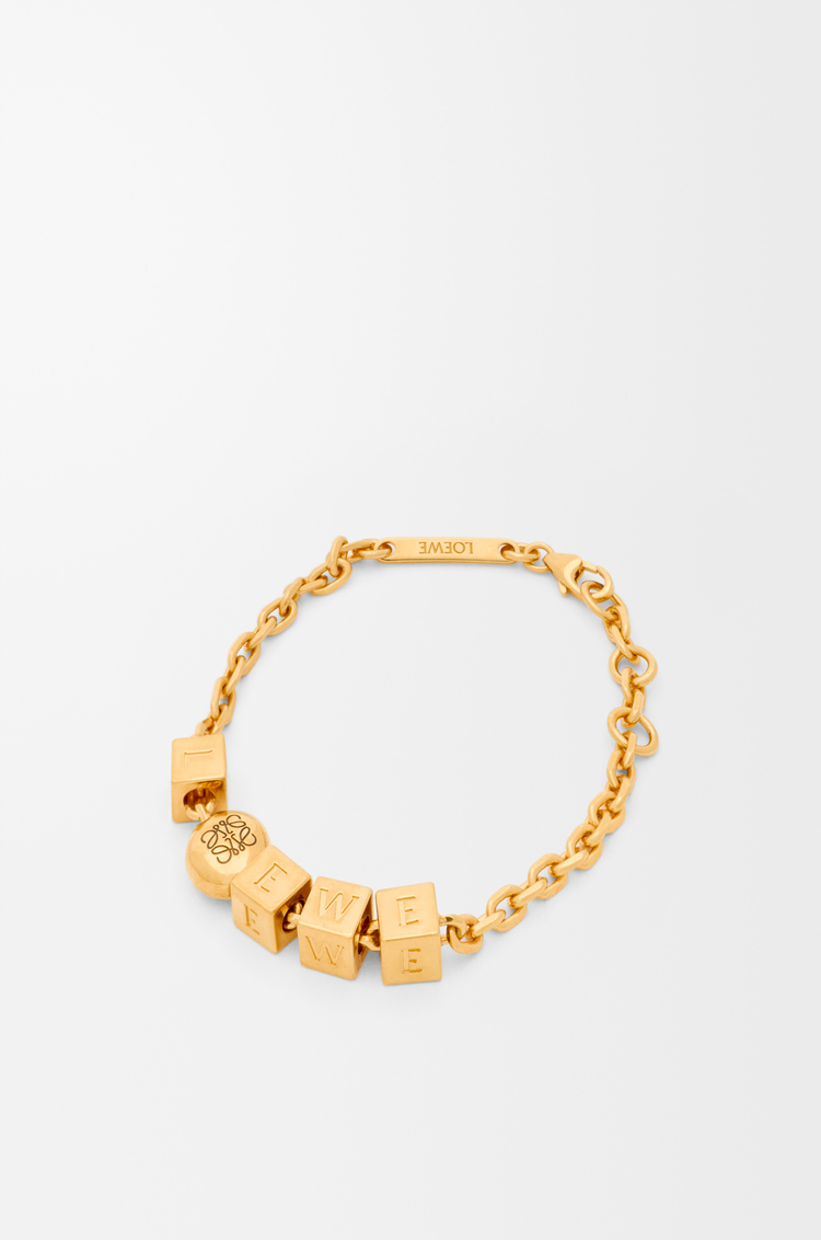 LOEWE Pebble Cube bracelet in sterling silver Gold