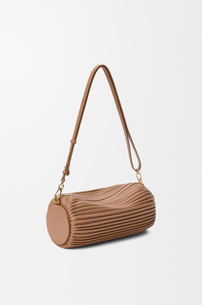 LOEWE Bracelet Pouch in pleated nappa lambskin Mocha