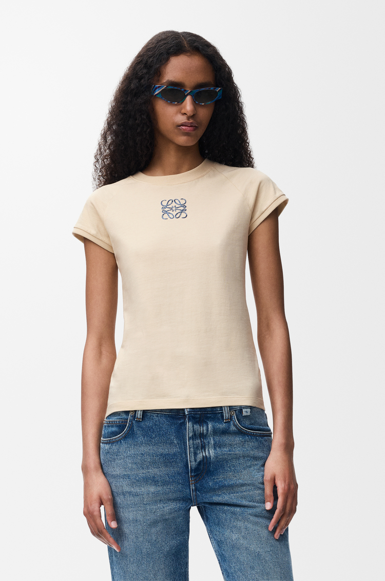 LOEWE T-shirt ajusté en coton Beige Clair