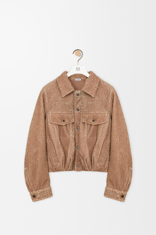 LOEWE Chaqueta en piel napa de cordero Beige