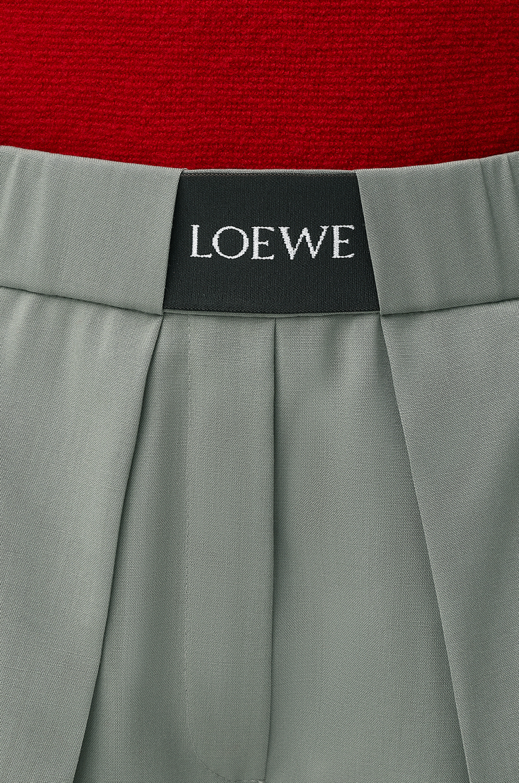 LOEWE Pantalon élastiqué en laine Sauge Clair