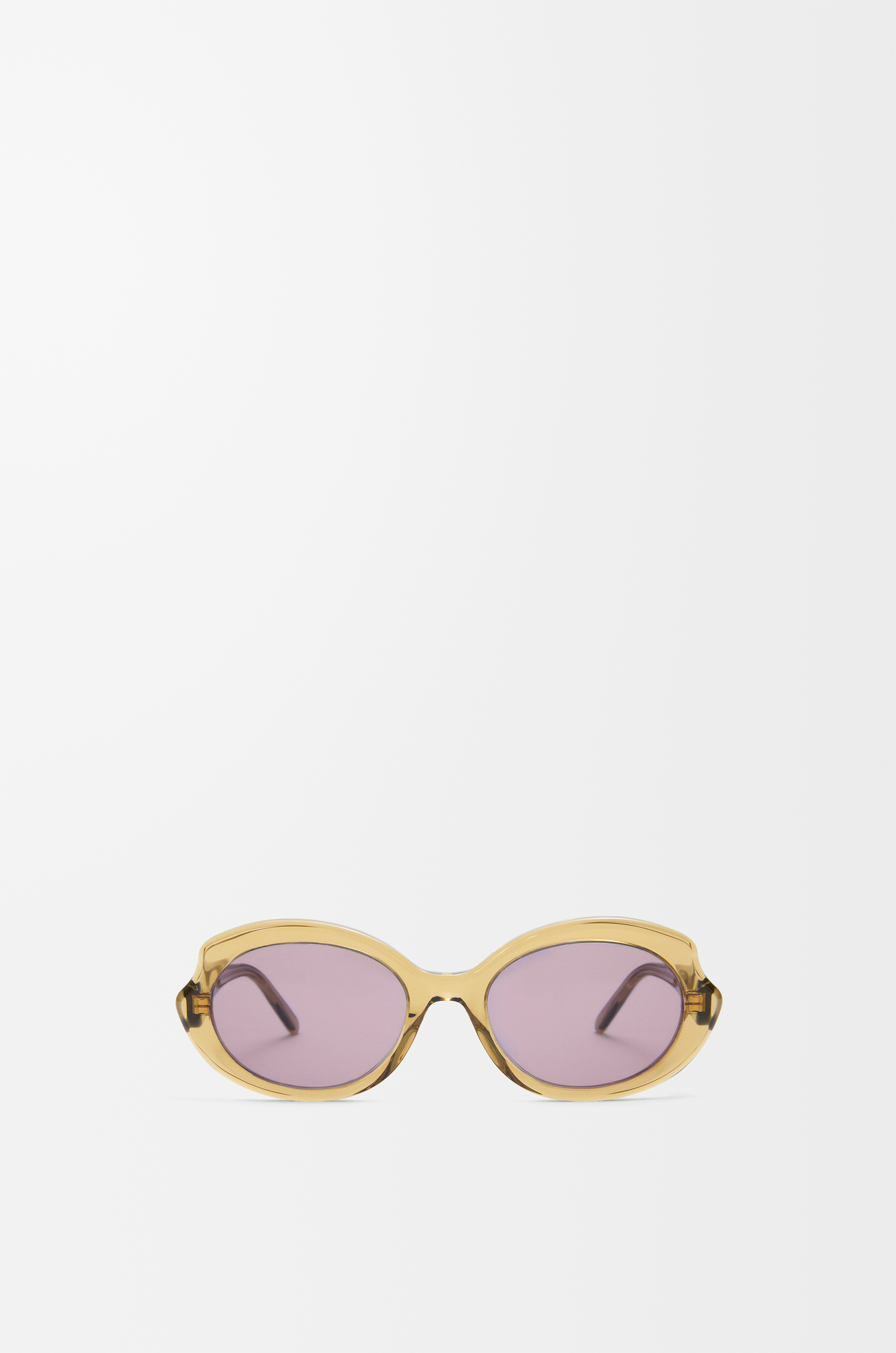 LOEWE Occhiali da sole Mini Oval Slim Oliva Trasparente