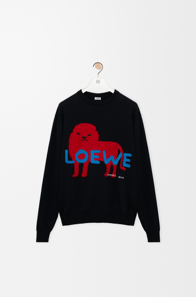 LOEWE Maglia in cotone e seta Nero