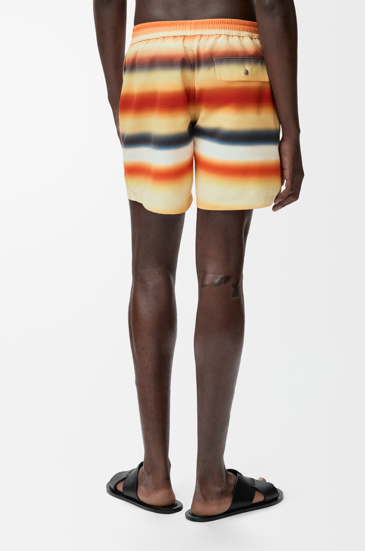 LOEWE Short de bain en tissu technique Orange/Multicolore