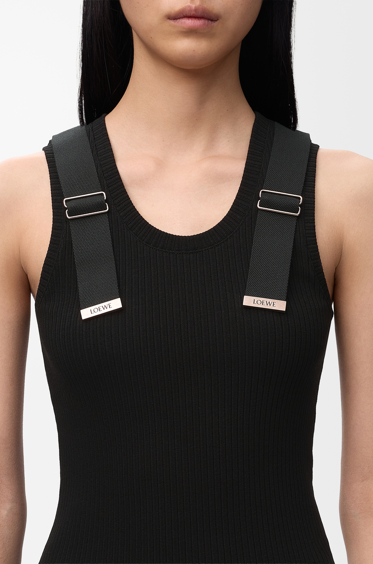 LOEWE Tank top in stretch cotton Black