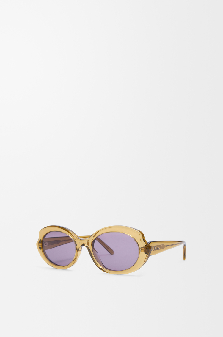 LOEWE Mini Oval Slim sunglasses Transparent Olive