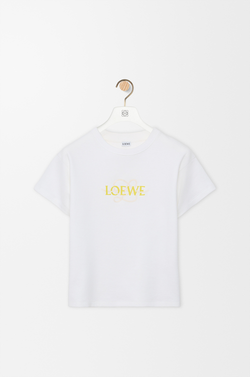 LOEWE T-shirt in misto cotone vestibilità regular Bianco