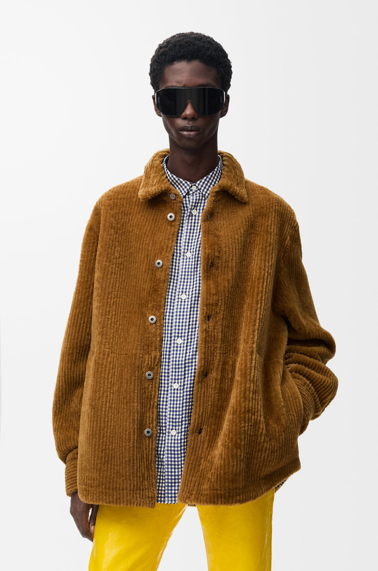 LOEWE Giacca-camicia in shearling Camel