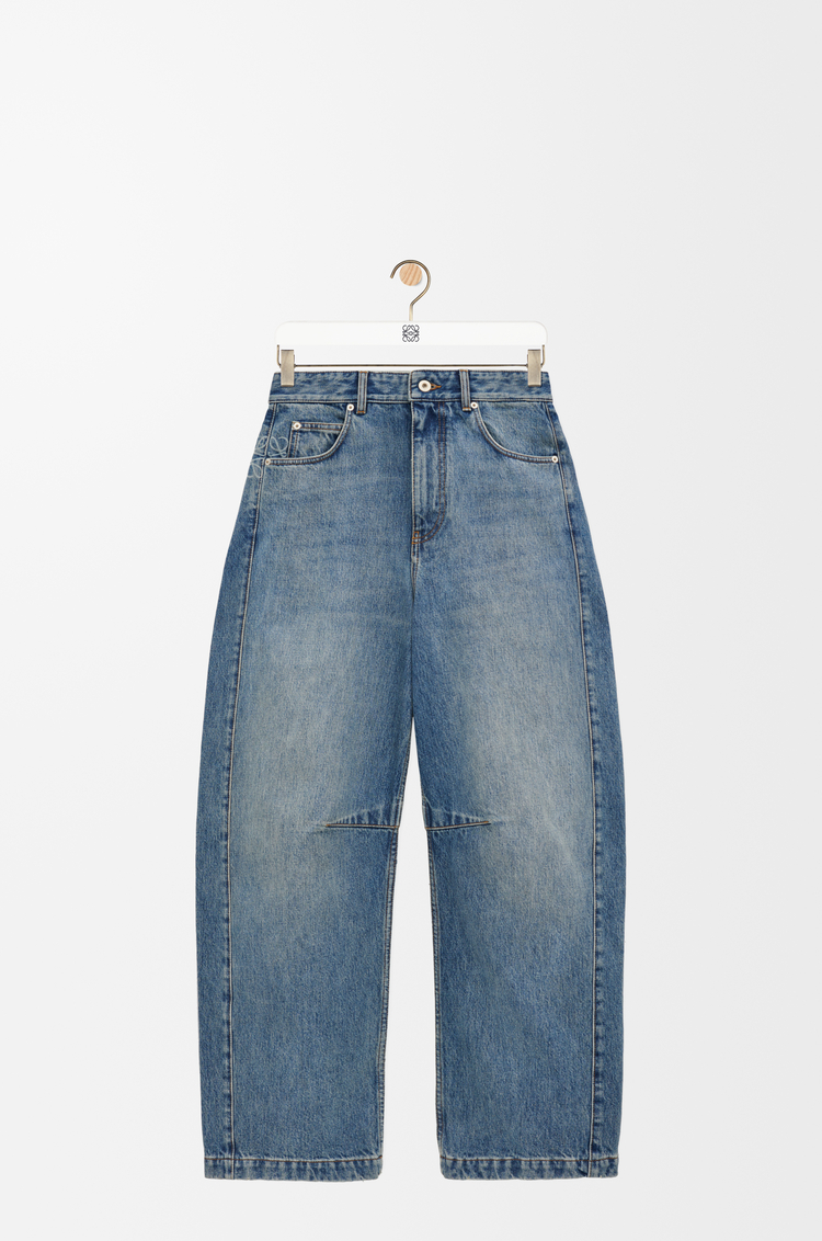LOEWE Anagram barrel jeans in denim Washed Denim