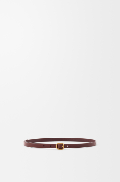 LOEWE Rounded soft belt in classic calfskin Dark Brown