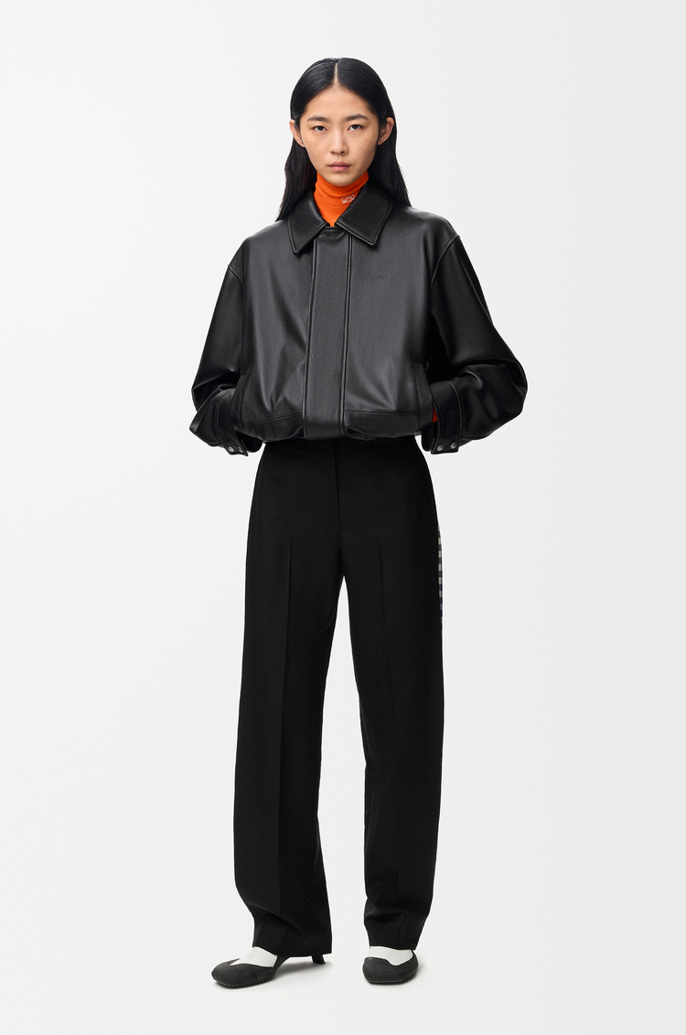 LOEWE Drawstring jacket in nappa lambskin Black