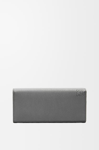 LOEWE Long horizontal wallet in soft grained calfskin Anthracite