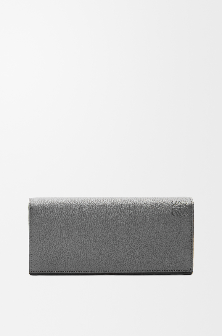 LOEWE Long horizontal wallet in soft grained calfskin Anthracite