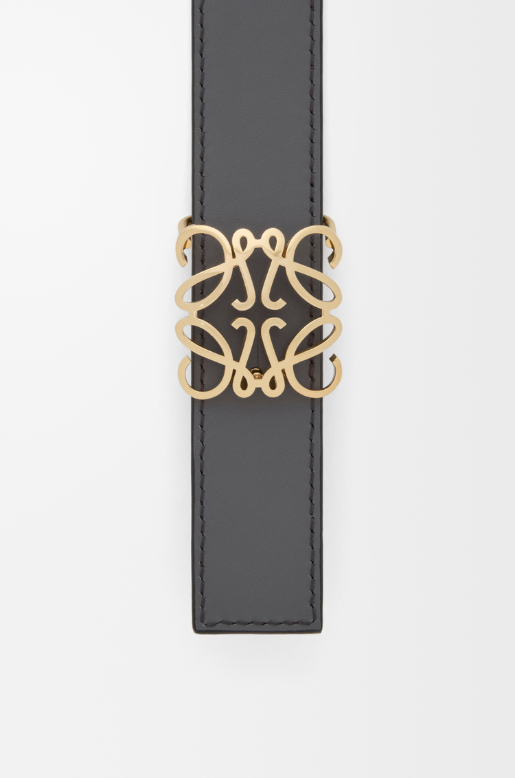 LOEWE Ceinture réversible Anagram Bombé en cuir de veau lisse Moka/Ardoise