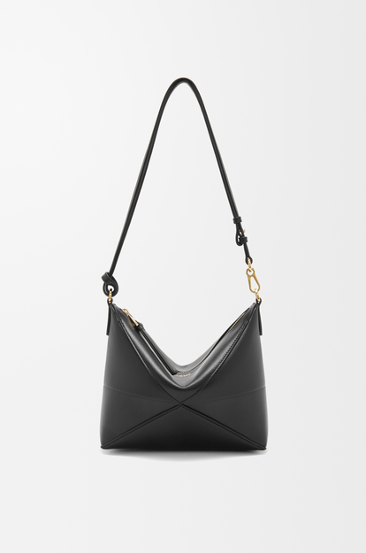 LOEWE Puzzle Fold pouch in shiny nappa calfskin Black