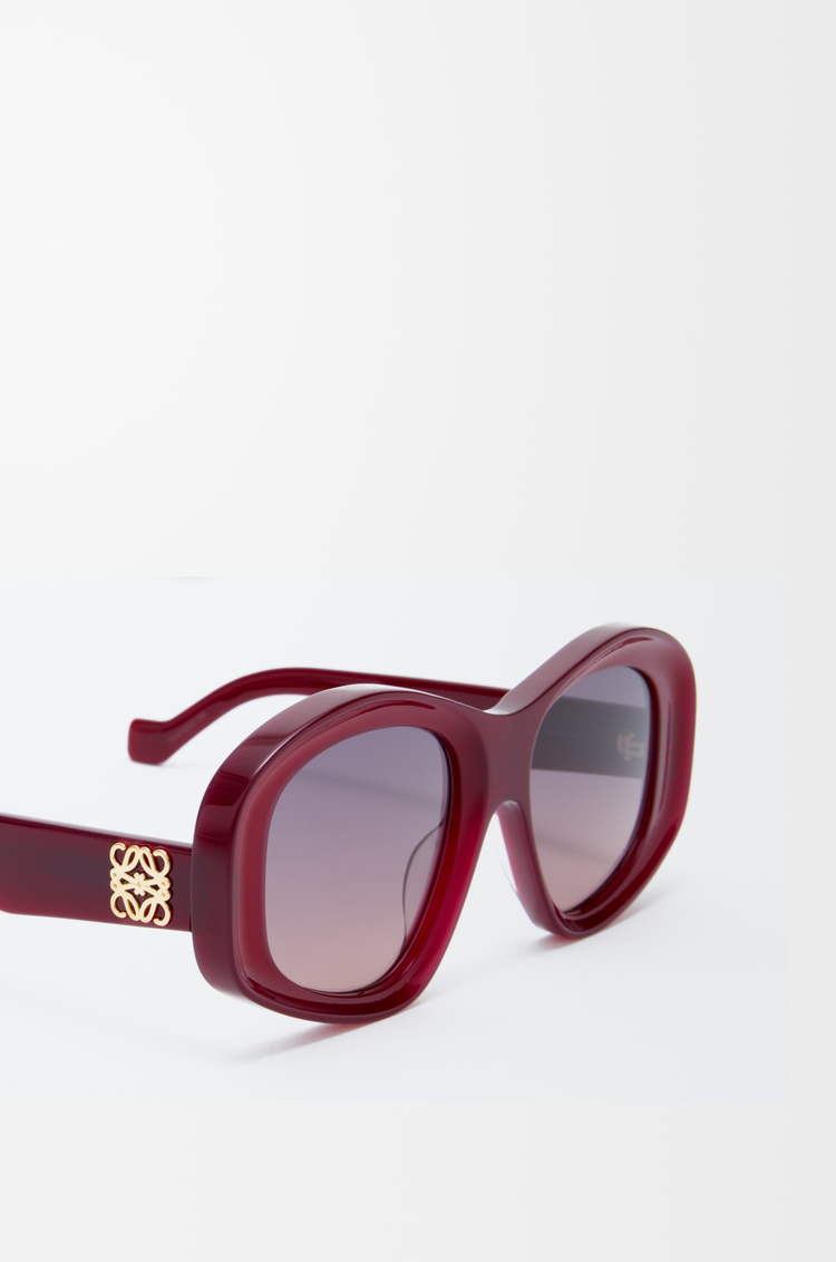 LOEWE Occhiali da sole Beveled Pentagon Bordeaux Latteo