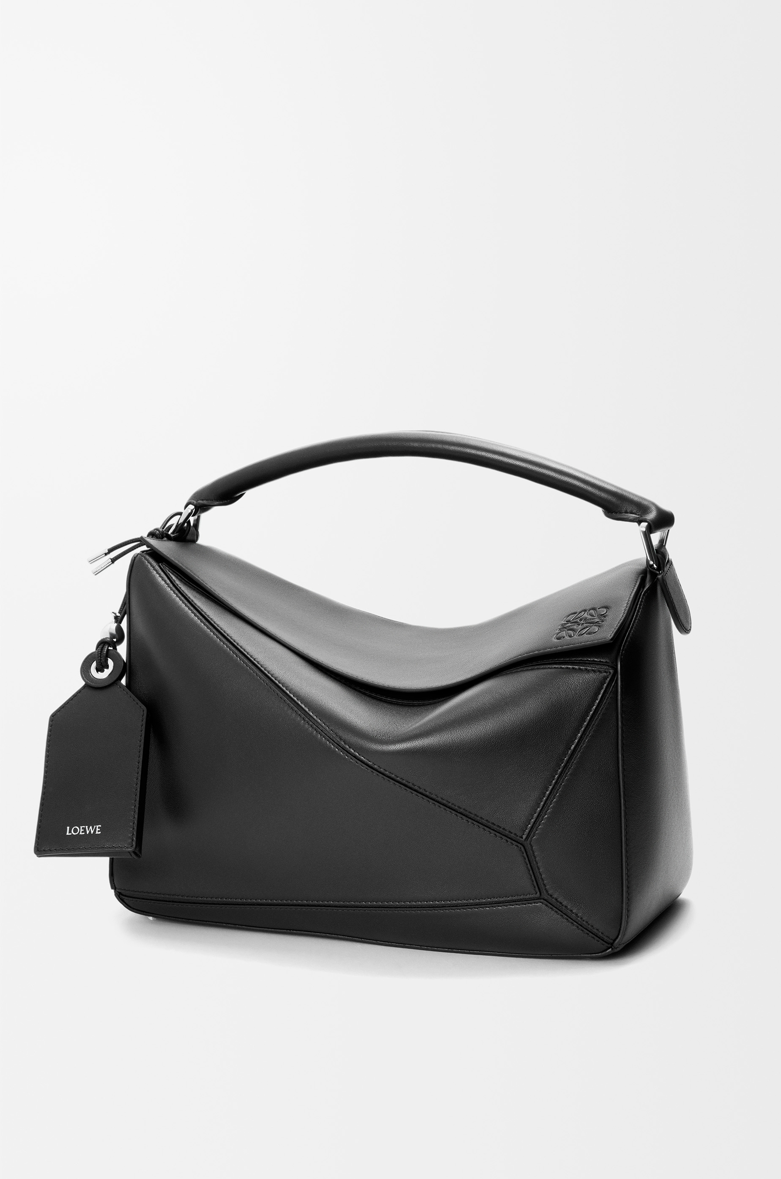 LOEWE Large Featherlight Puzzle bag in nappa lambskin Black