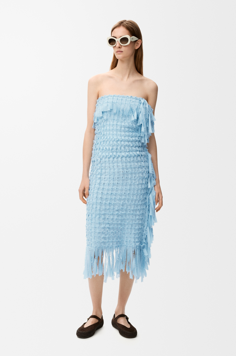 LOEWE Robe en soie Bleu Clair