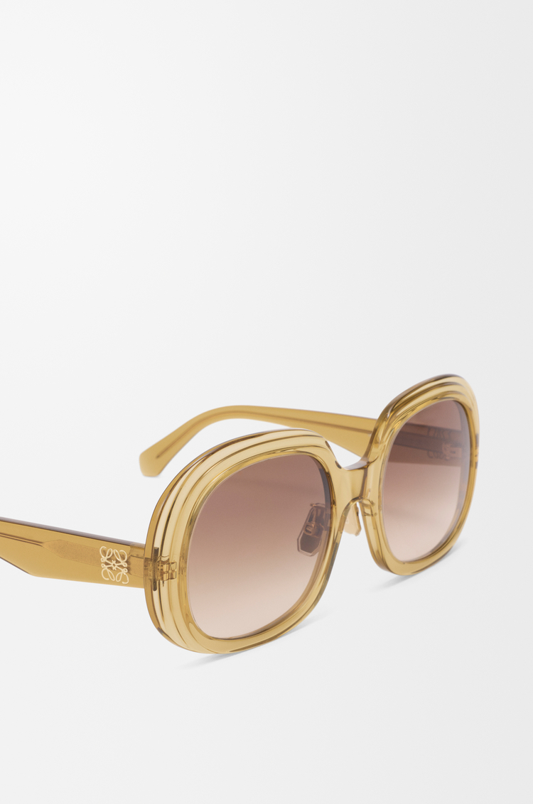 LOEWE Gafas de sol Mini Anagram Steps Square Oliva Transparente