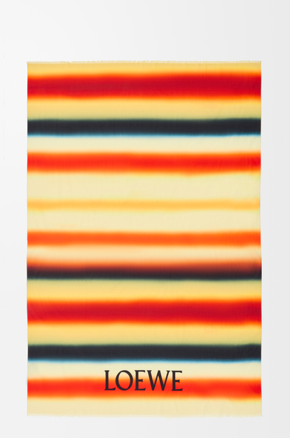 LOEWE Pareo in cotton Orange/Multicolor