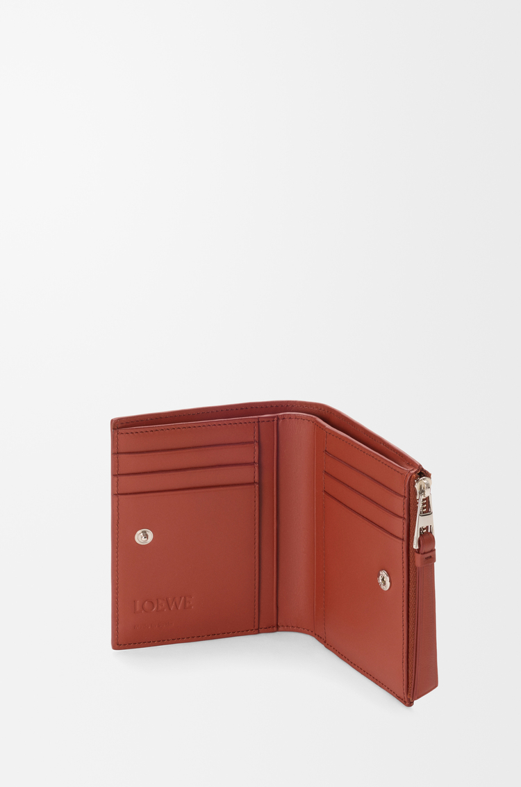 LOEWE Cartera compacta Puzzle en piel de ternera clásica Tomate