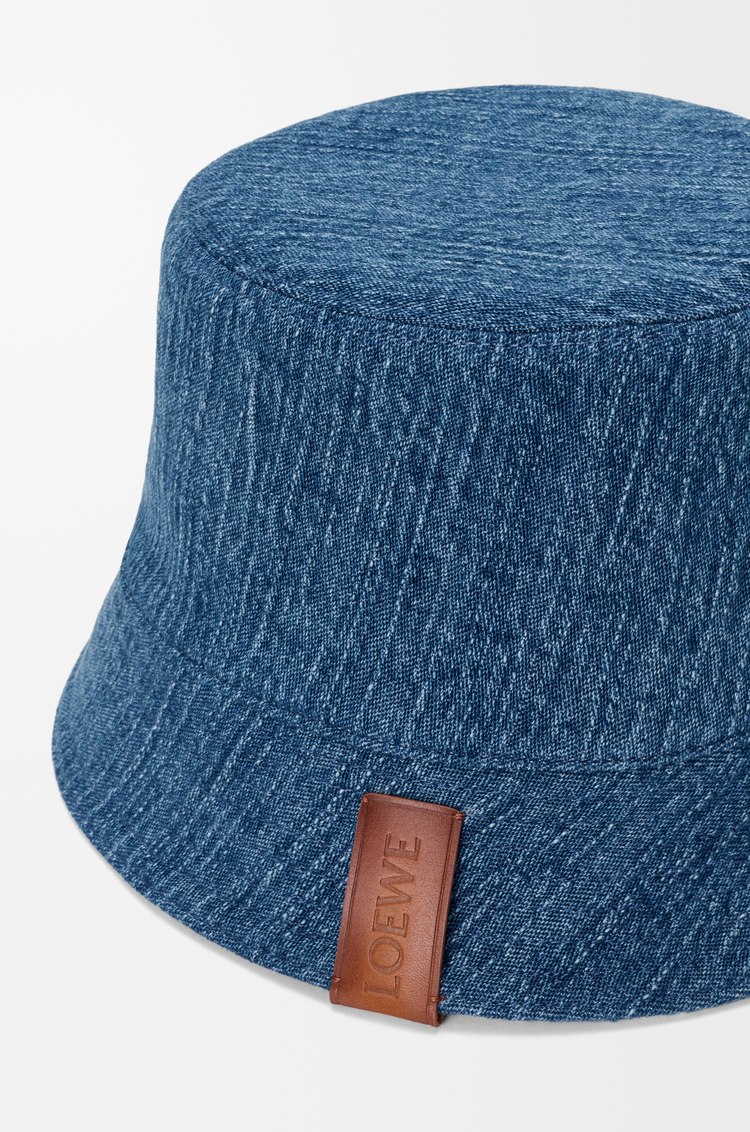 LOEWE Reversible bucket hat in denim Denim Blue