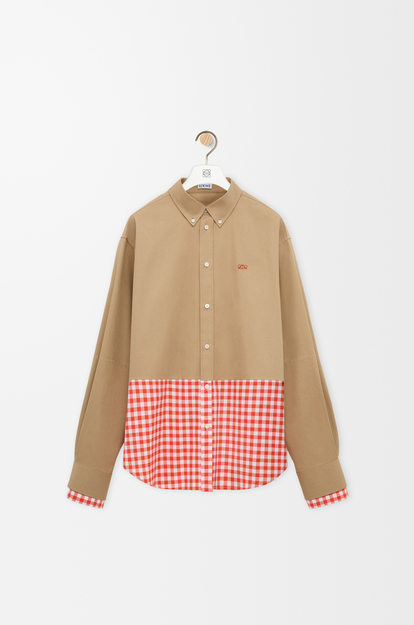 LOEWE Shirt in cotton twill and poplin Beige