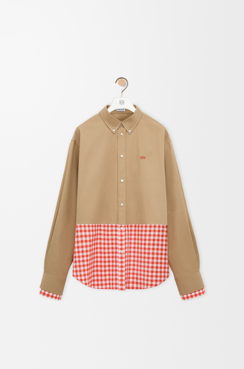 LOEWE Shirt in cotton twill and poplin Beige