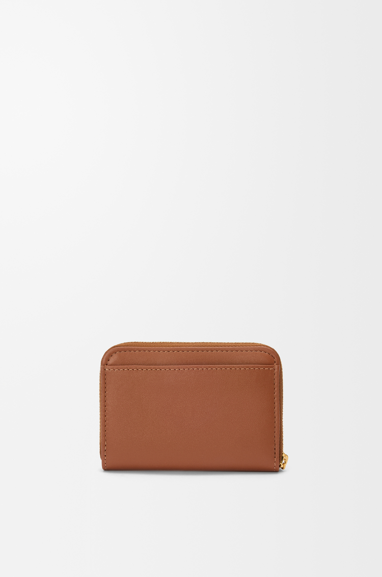 LOEWE Portamonete con zip in nappa di vitello lucida Tan/Papaia