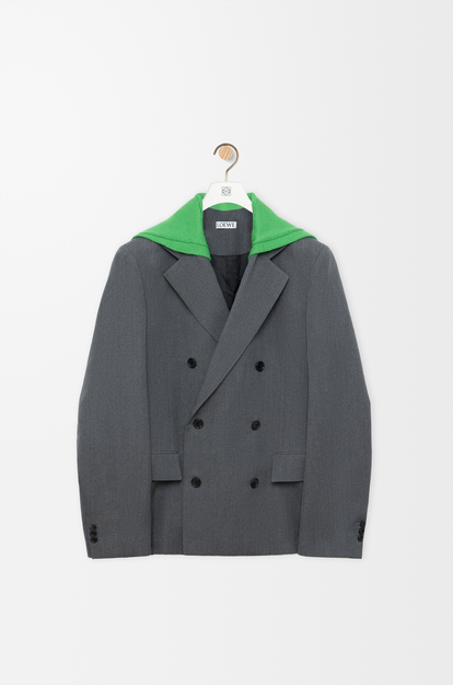 LOEWE Jacket in wool Charcoal Melange