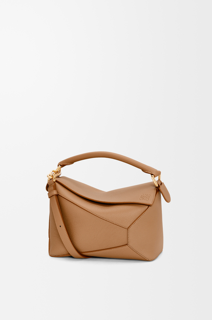 LOEWE Small Puzzle Edge bag in soft grained calfskin Toffee