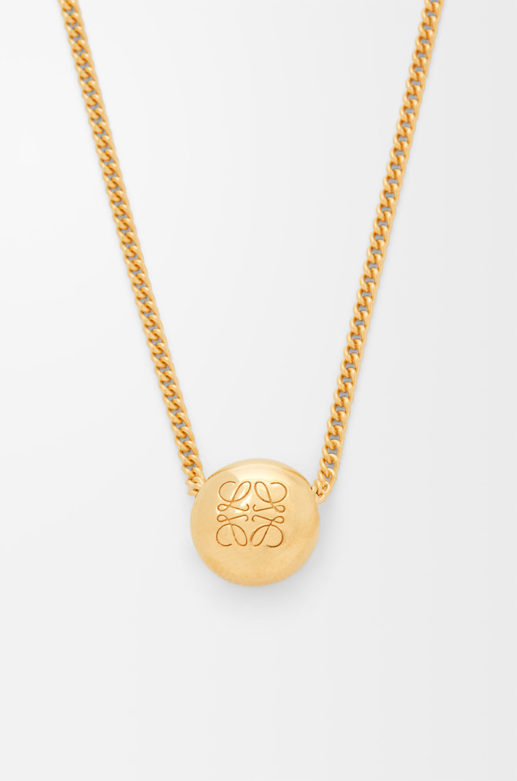 LOEWE Anagram Pebble necklace Gold