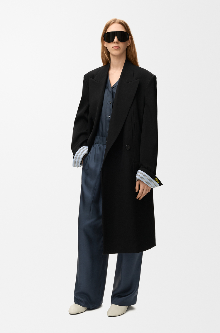 LOEWE Blouse pyjama en soie Gris Foncé