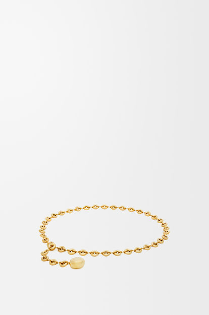 LOEWE Donut chain belt in brass Gold