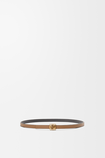LOEWE Reversible Anagram Bombé belt in smooth calfskin Mocha/Slate