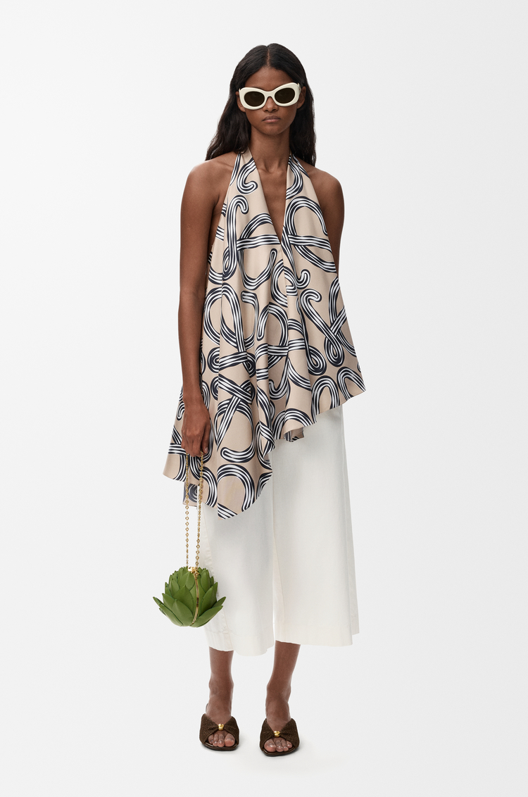 LOEWE Cropped trousers in denim White