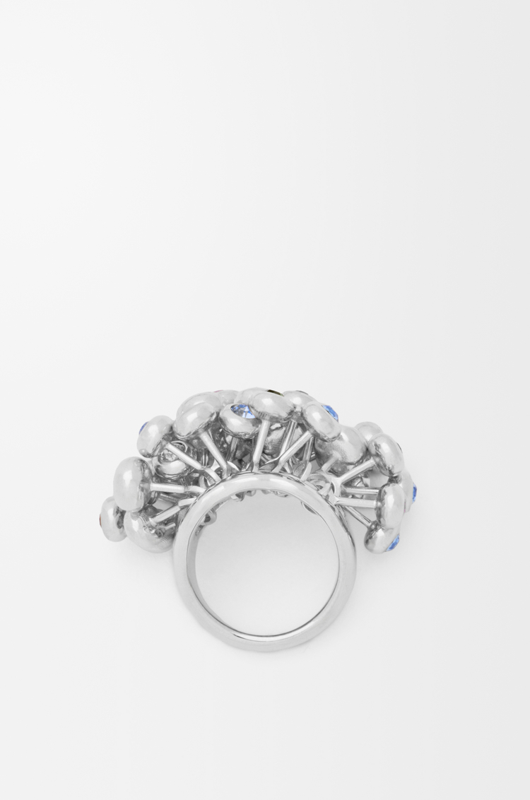 LOEWE Push Pin Ring aus Sterlingsilber und Kristallen Silber/Mehrfarbig