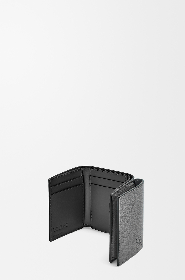 LOEWE Cartera con tres pliegues en suave piel de ternera graneada Antracita