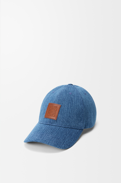 LOEWE Patch cap in denim Denim Blue
