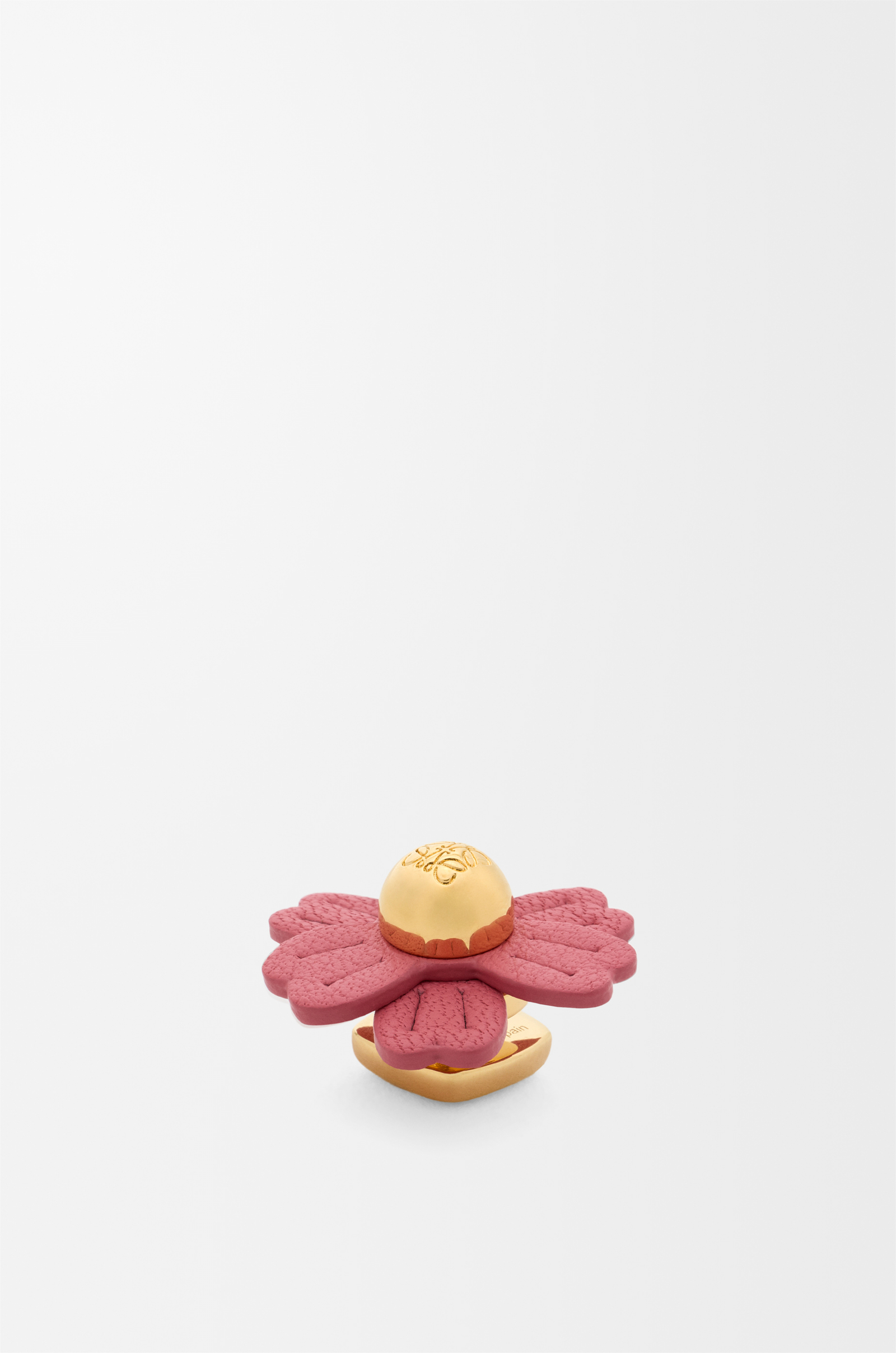 LOEWE Flower pin in calfskin Pink