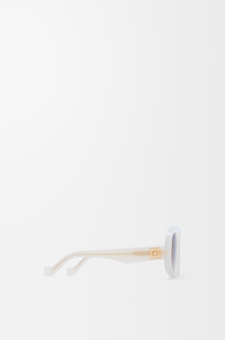 LOEWE Beveled Pentagon sunglasses Milky Ivory
