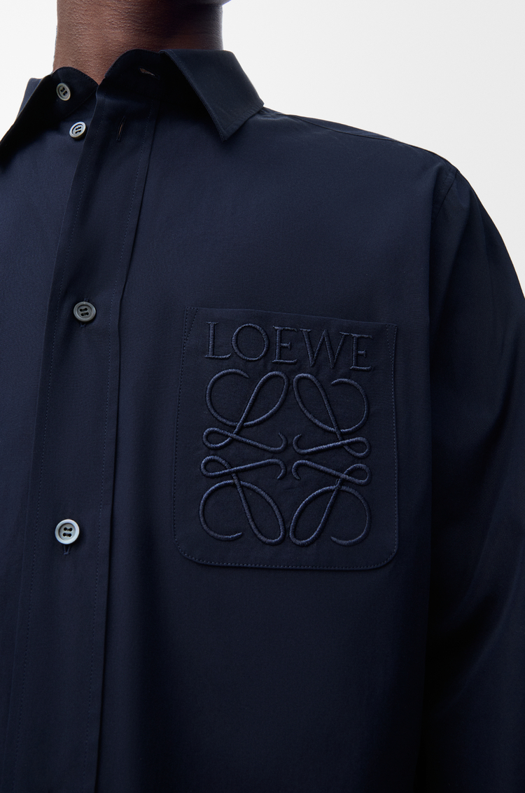 LOEWE Hemd aus Baumwolle Dunkles Marineblau